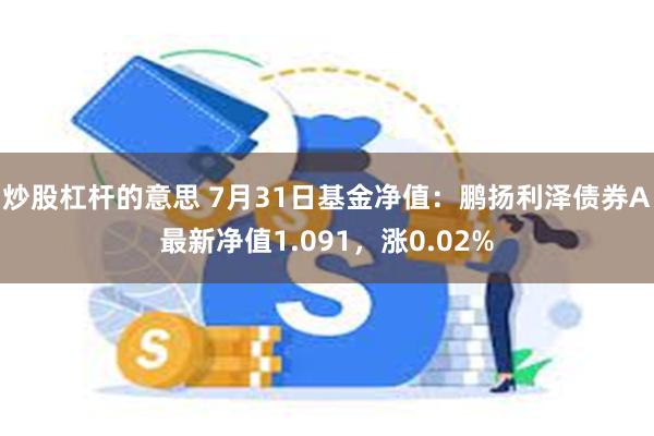 炒股杠杆的意思 7月31日基金净值：鹏扬利泽债券A最新净值1.091，涨0.02%