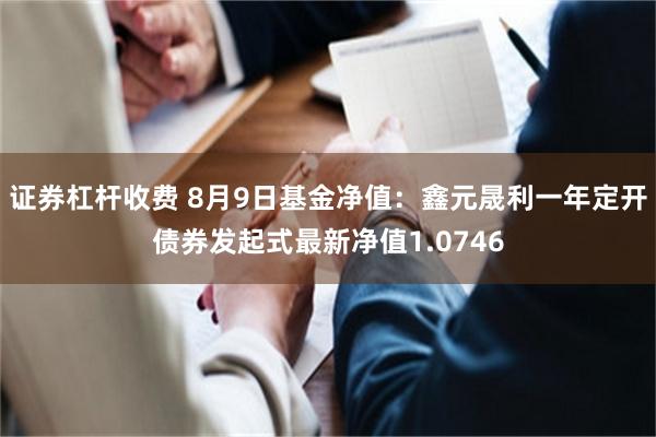 证券杠杆收费 8月9日基金净值：鑫元晟利一年定开债券发起式最新净值1.0746