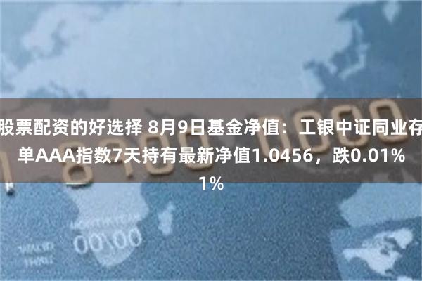 股票配资的好选择 8月9日基金净值：工银中证同业存单AAA指数7天持有最新净值1.0456，跌0.01%