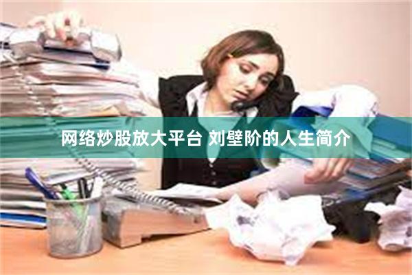 网络炒股放大平台 刘壁阶的人生简介