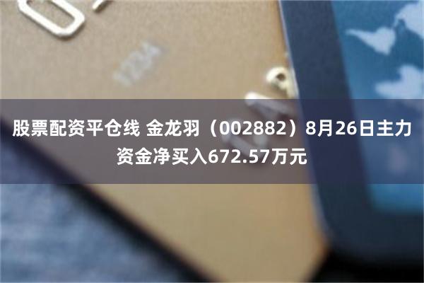 股票配资平仓线 金龙羽（002882）8月26日主力资金净买入672.57万元