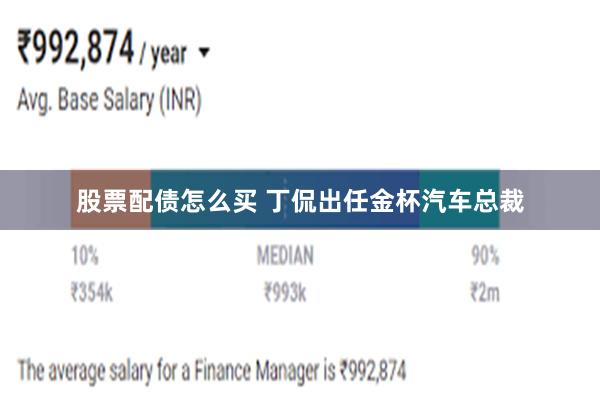 股票配债怎么买 丁侃出任金杯汽车总裁